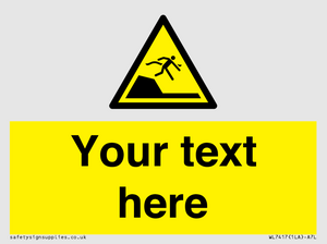 Custom Warning sudden drop in swimming or leisure pools